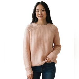 Free People Soft Peach Crew Neck Sweater